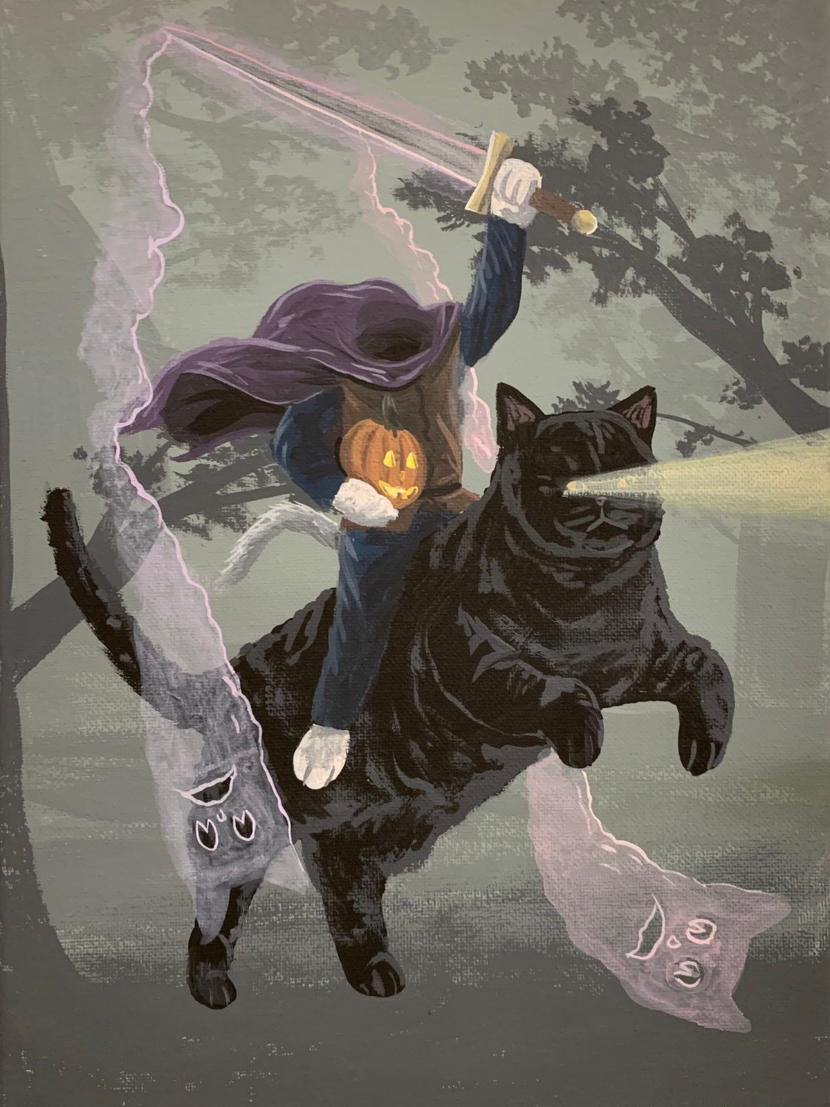 "Spooktober" headless horseman print by Danial Ryan