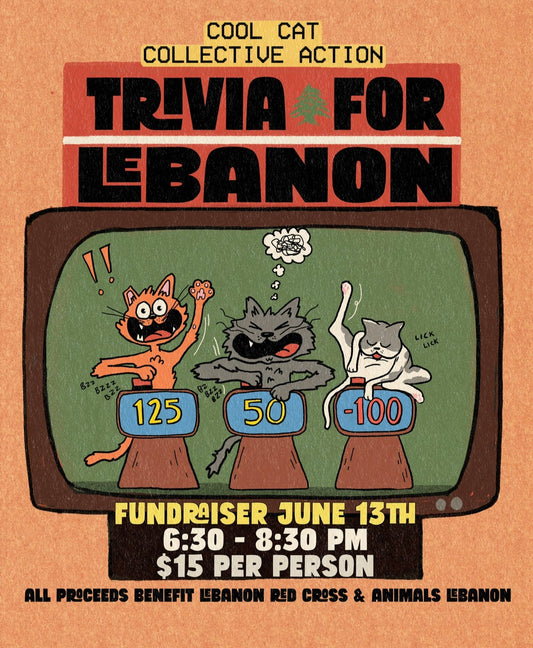 Cool Cat Collective Action: Trivia for Lebanon Fundraiser 6.13