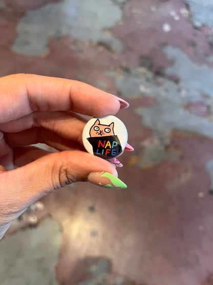 Cattitude 1" Button Box
