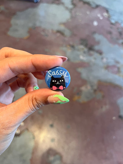 Cattitude 1" Button Box