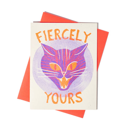 Fiercely Yours Risograph Card