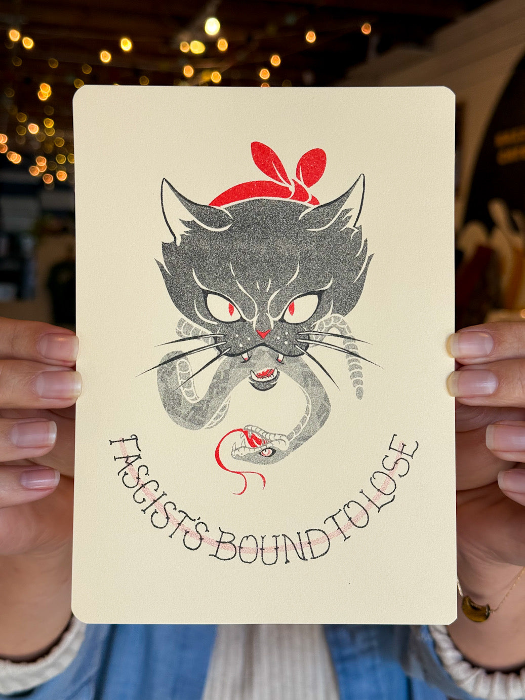 Fascists Bound To Lose riso print