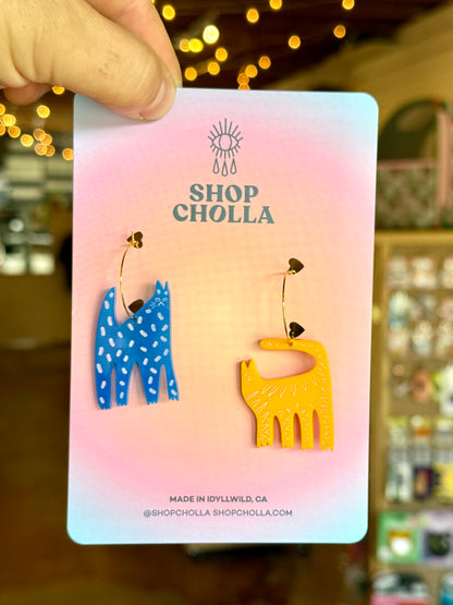 Shop Cholla Acrylic Cat Earrings!