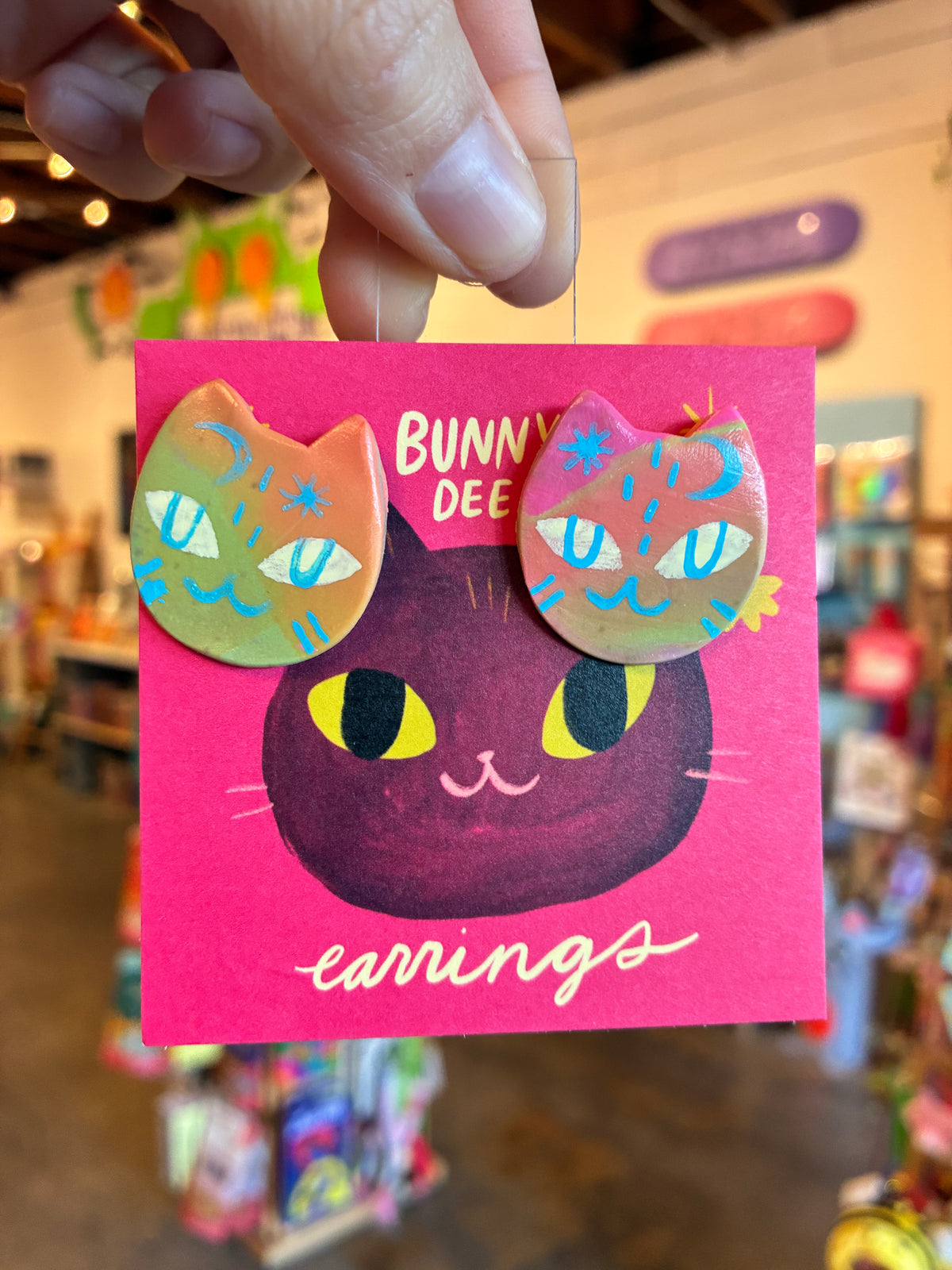 Handmade Little Kitty Stud Earrings
