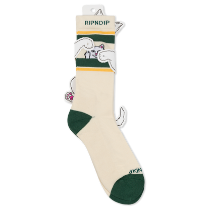 Peeking Nermal Socks (Bone / Forest)