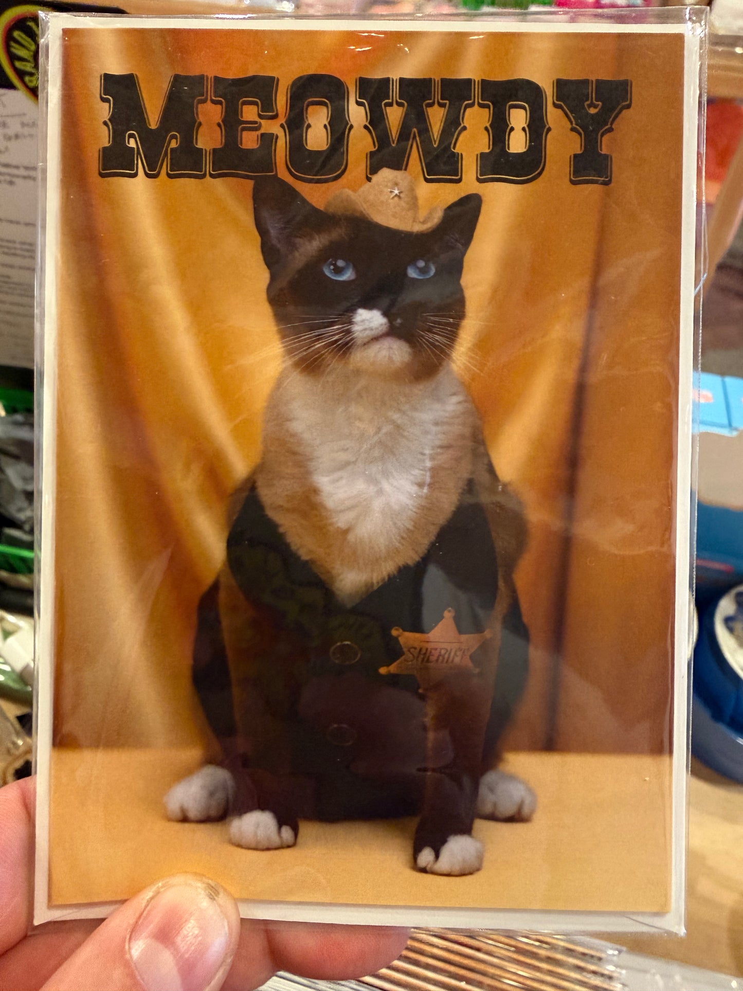 Meowdy greeting card