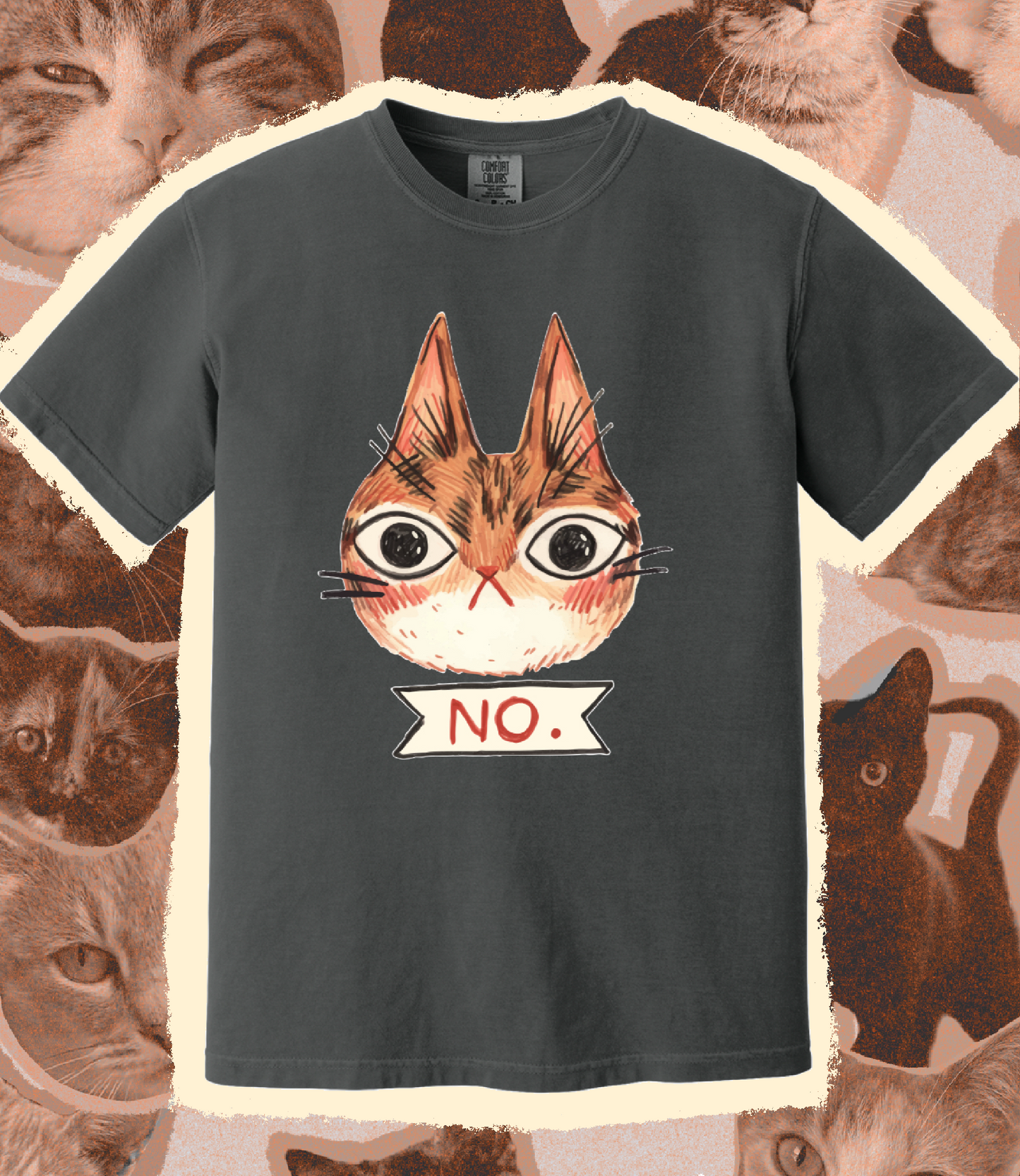 “NO” Heidi Moreno graphite t-shirt