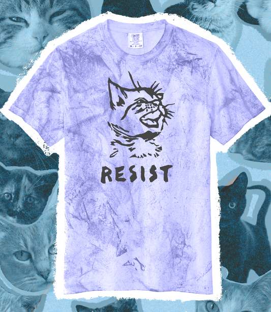 “Resist” limited edition “Color Blast” AMETHYST tee