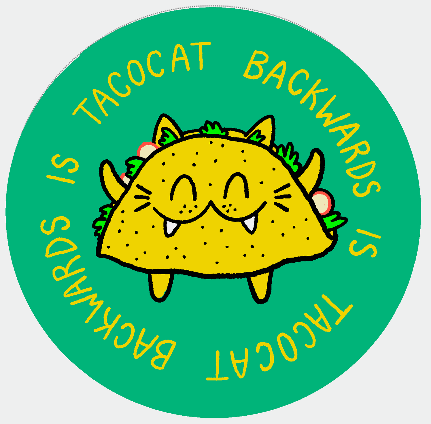 Tacocat button 2.25"