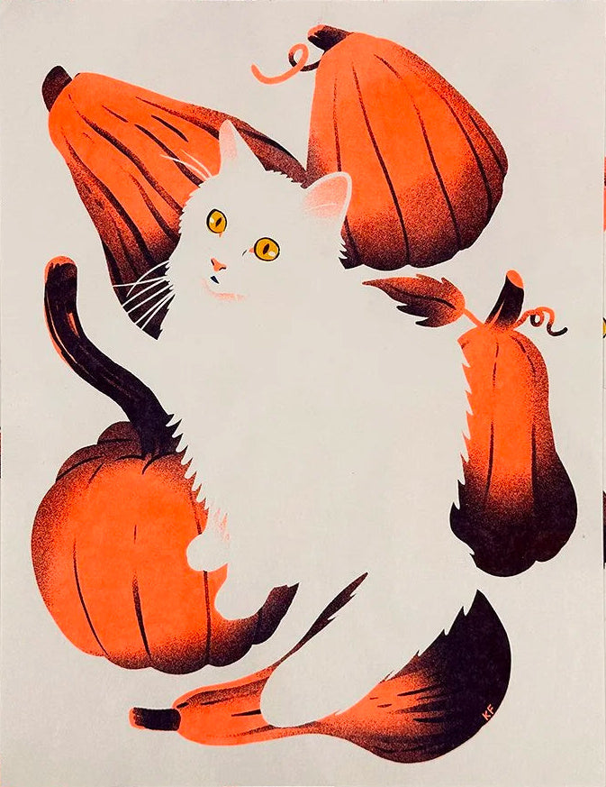 Cat Goard risograph print