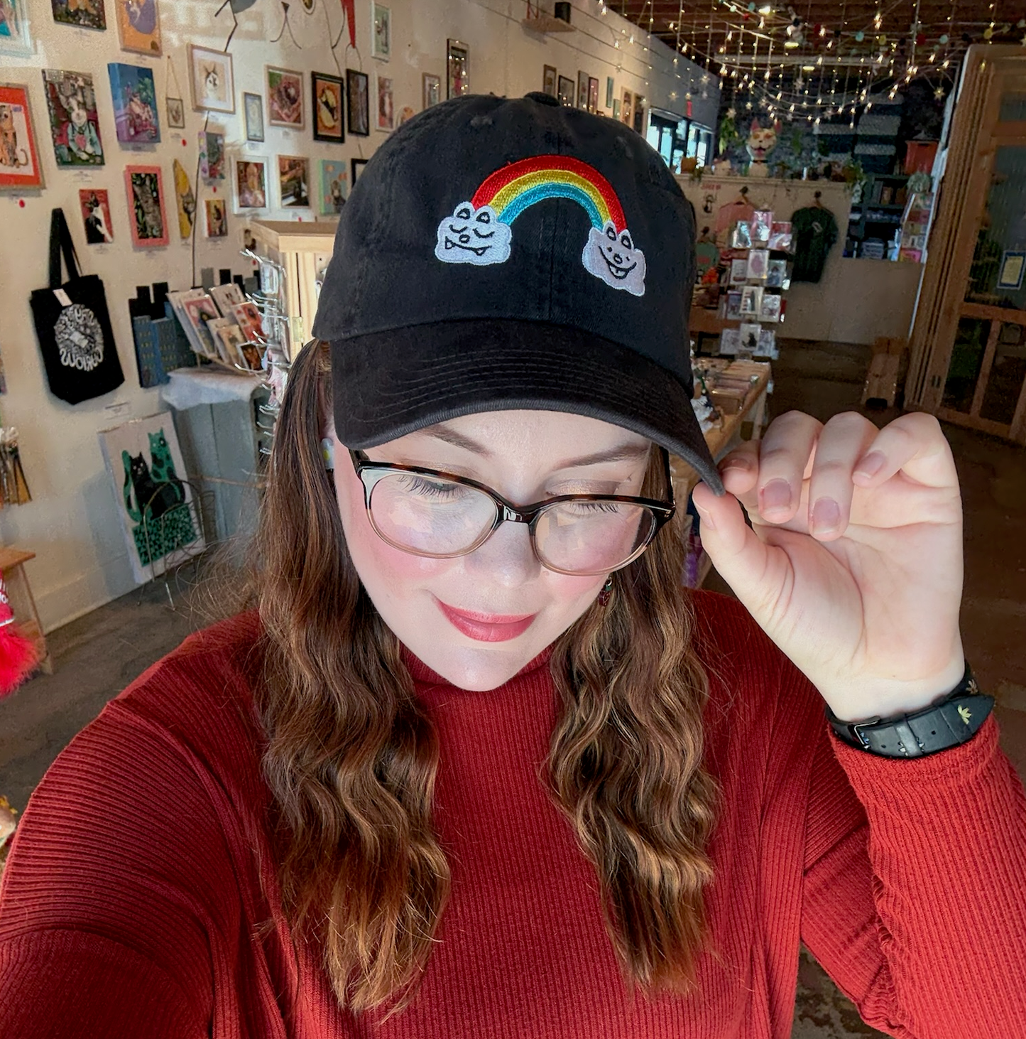 Rainbow Friends Cool Cat hat