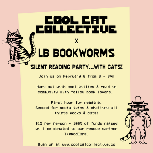 LB Bookworms Silent Reading Party at Cool Cat Collective