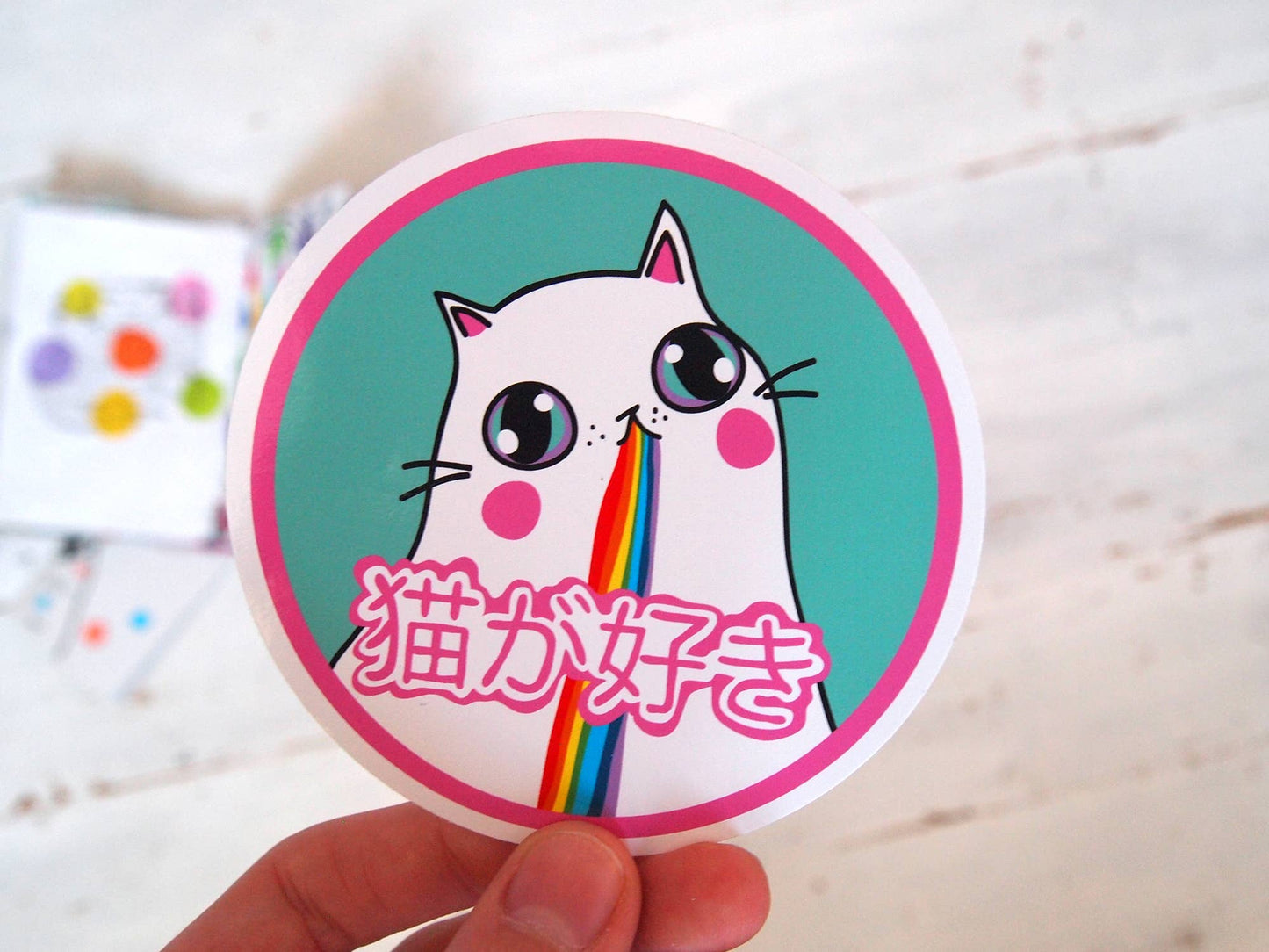 Kawaii Japan Cat Vinyl Sticker