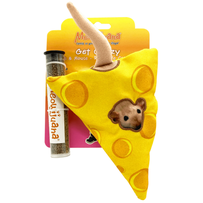 Get Cheezy Cheese & Mouse Refillable Cat Toy
