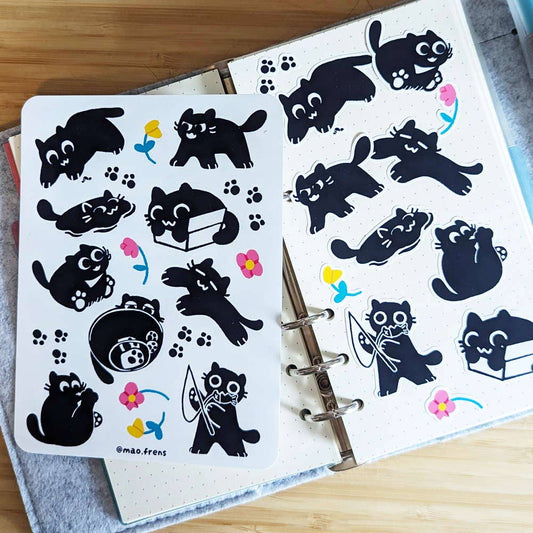 Kiki Black Cat Sticker Sheet