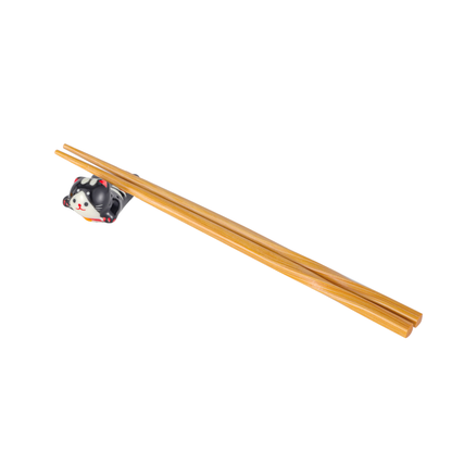 Urban Tokyo - Cat Chopsticks Rest 2"L Black (12/288)
