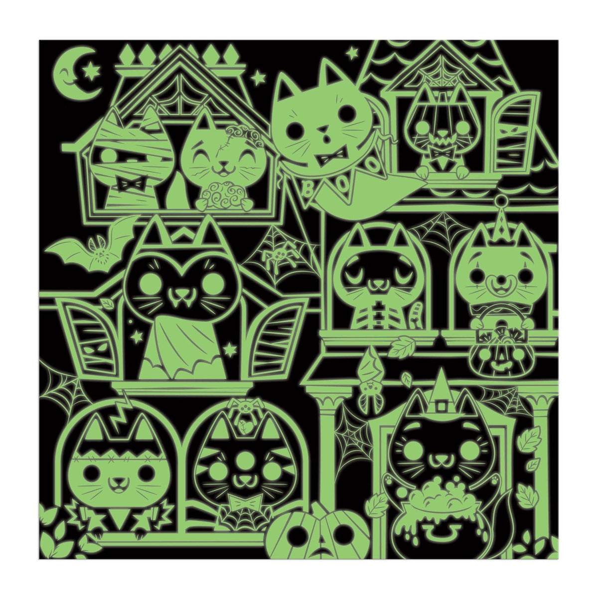 Haunted House Cats 300 Piece Glow in the Dark Puzzle