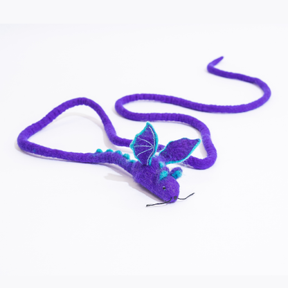 Wool Mouse Cat Toy 6-Foot-Tail - red rainbow unicorn dragon