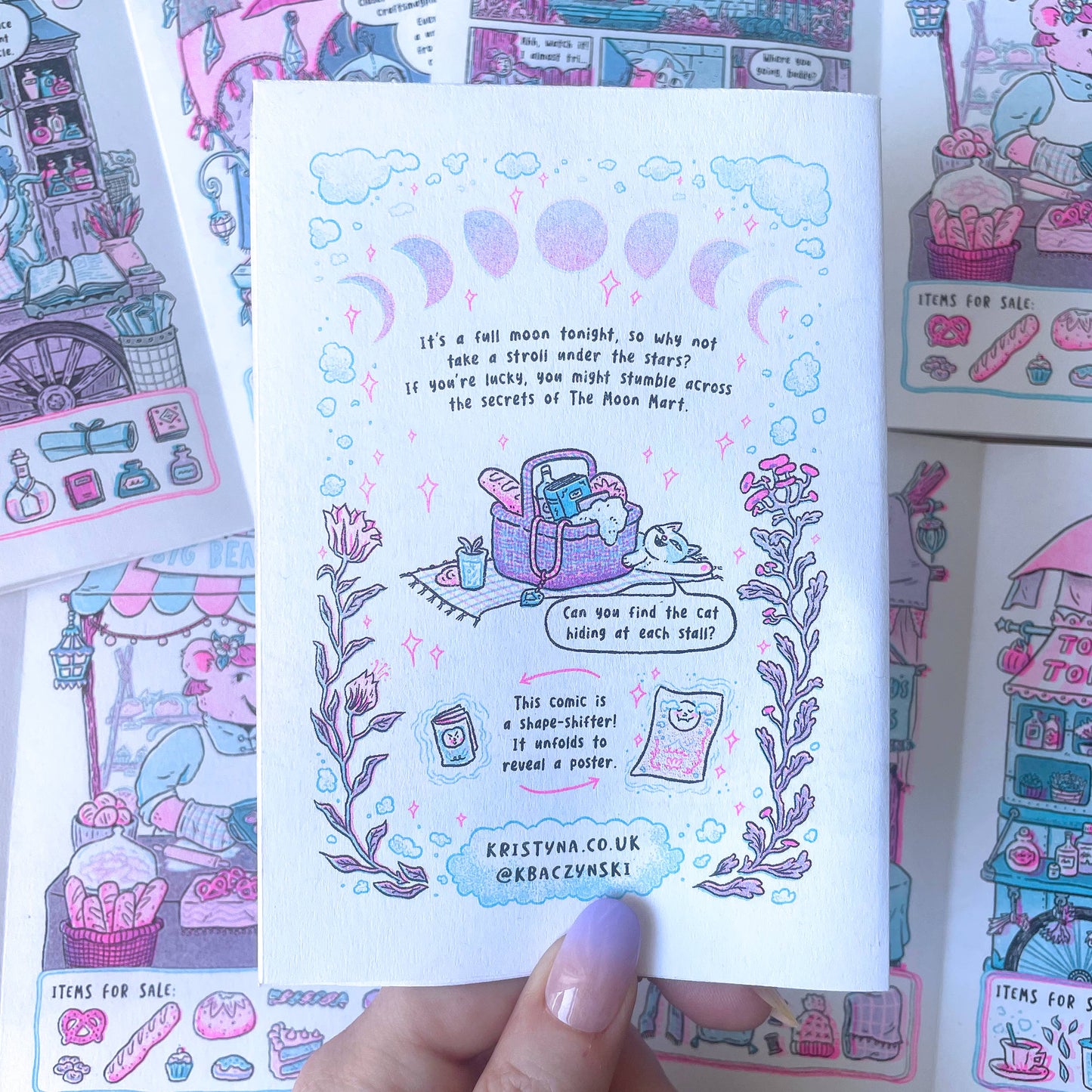 Moon Mart: Risograph Comic Zine & Poster