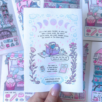 Moon Mart: Risograph Comic Zine & Poster