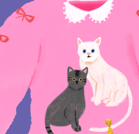 Carolyn Suzuki - CAT LADY - Birthday Card