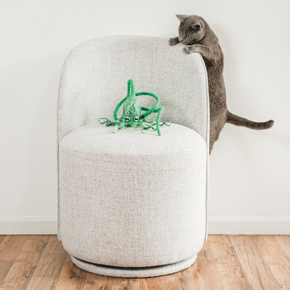 Wool Octopus Cat Toy with 4-Foot Tether - blue, green
