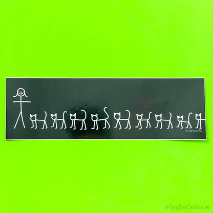 Crazy Cat Lady Vinyl Bumper Sticker