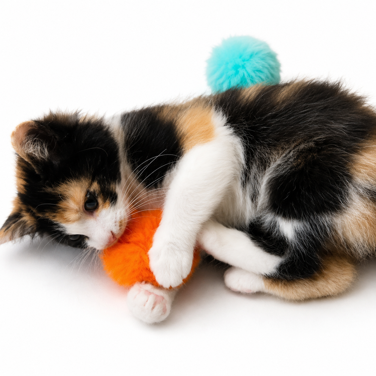Puffy Poof Plush Pom Cat Toy