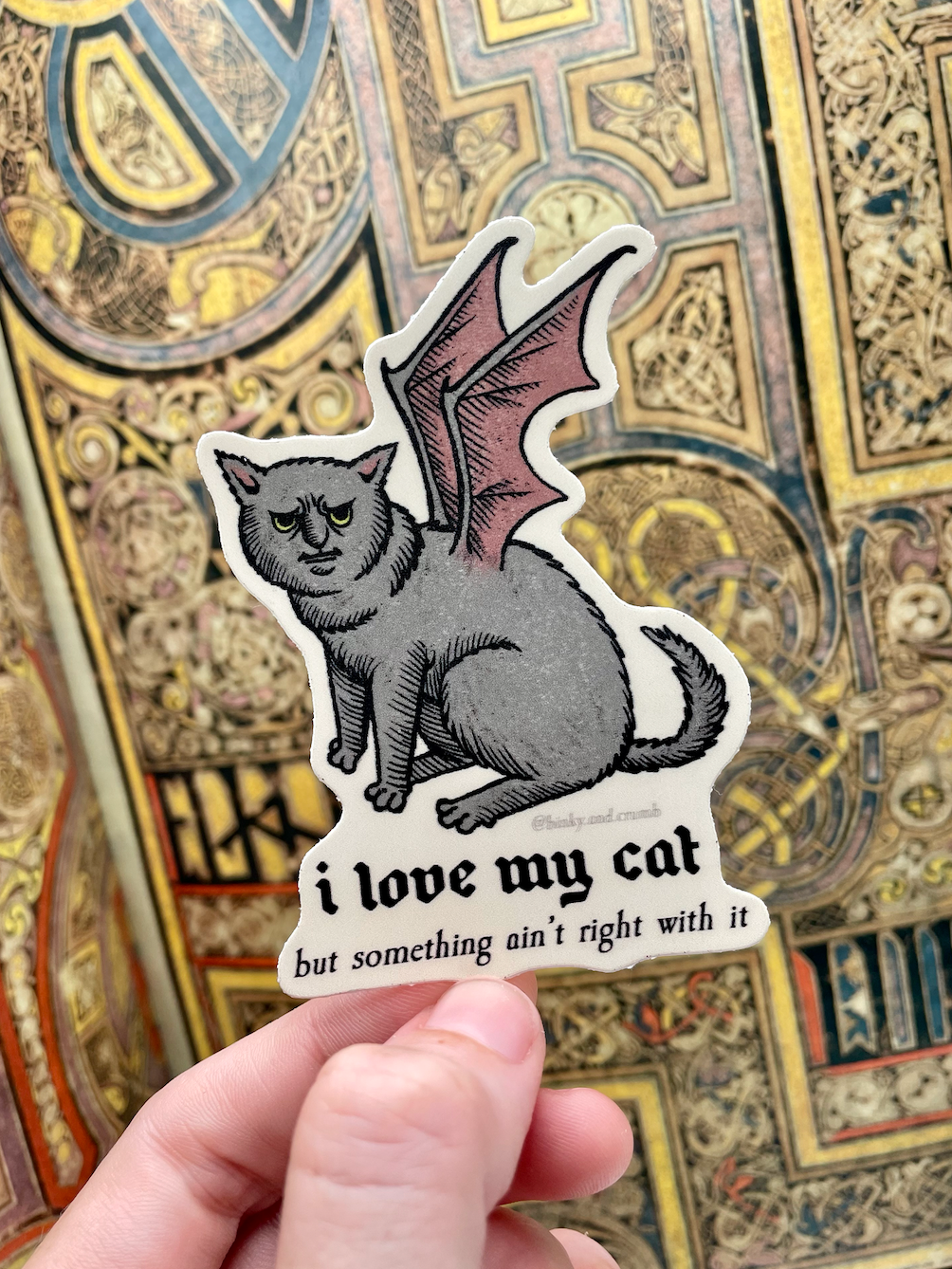 Ain't right cat. 3" matte, die-cut, vinyl sticker