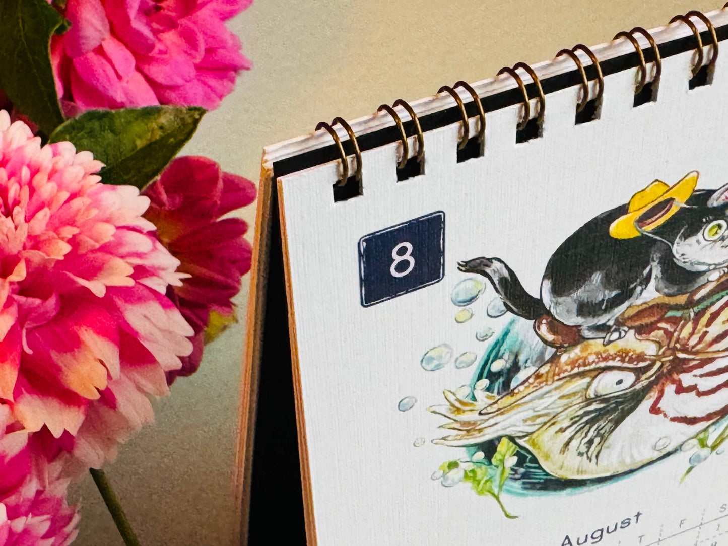 Paper Puffin - 2026 Calendar Tiny Cats in Cowboy Hats 