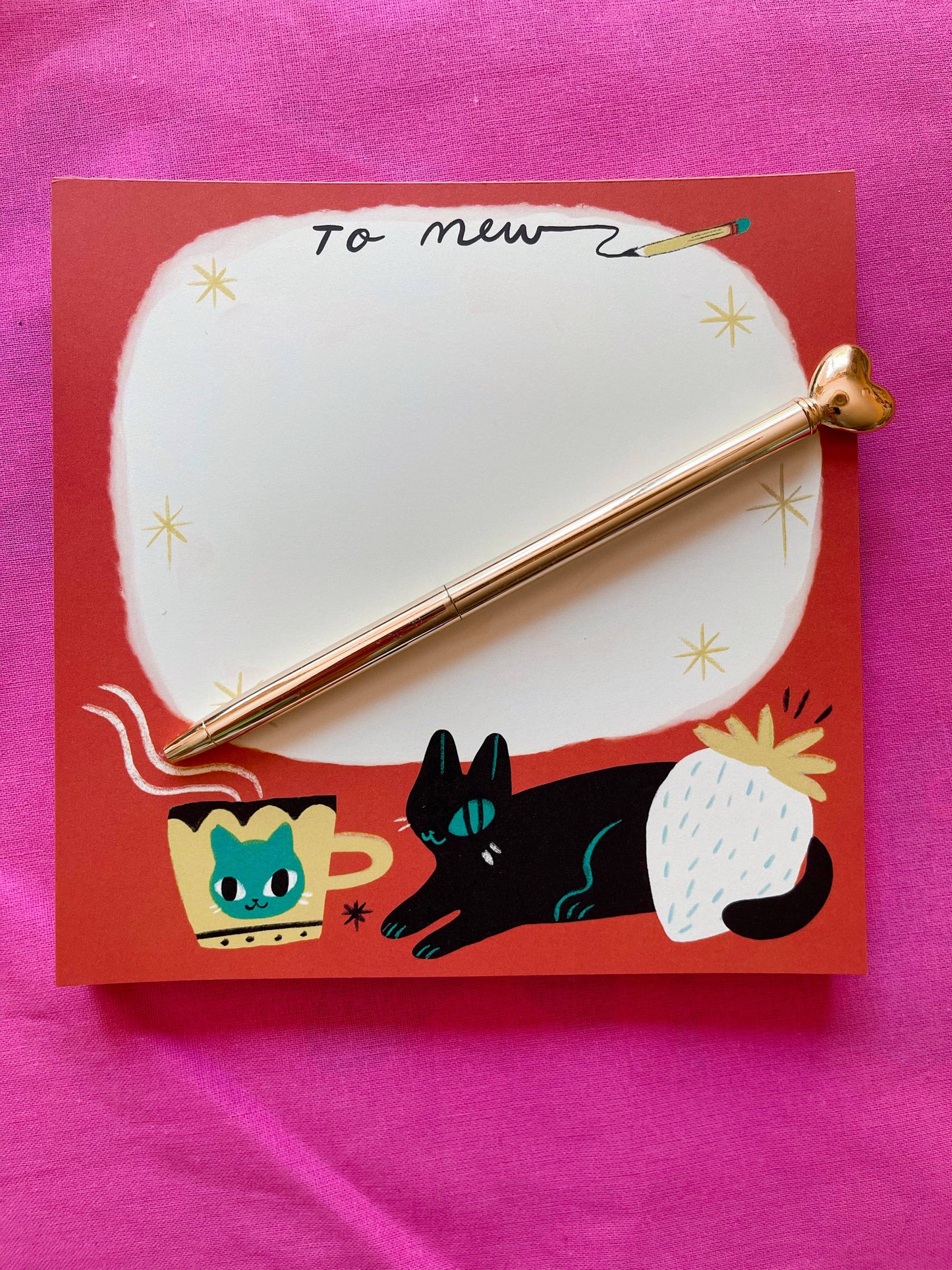 Bunny Dee - 6x6inches 100 page cat themed notepad