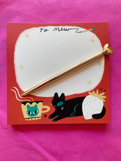 Bunny Dee - 6x6inches 100 page cat themed notepad