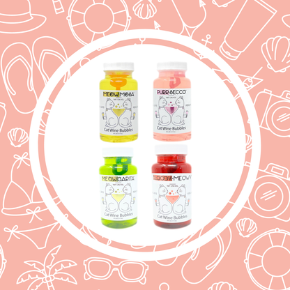 Bloody-Meowy Cat Wine Bubbles Non-Toxic Catnip Bubbles
