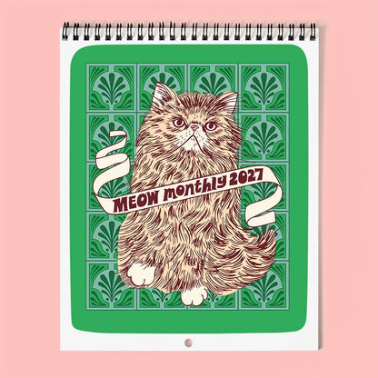 Meow Monthly 2027 Calendar