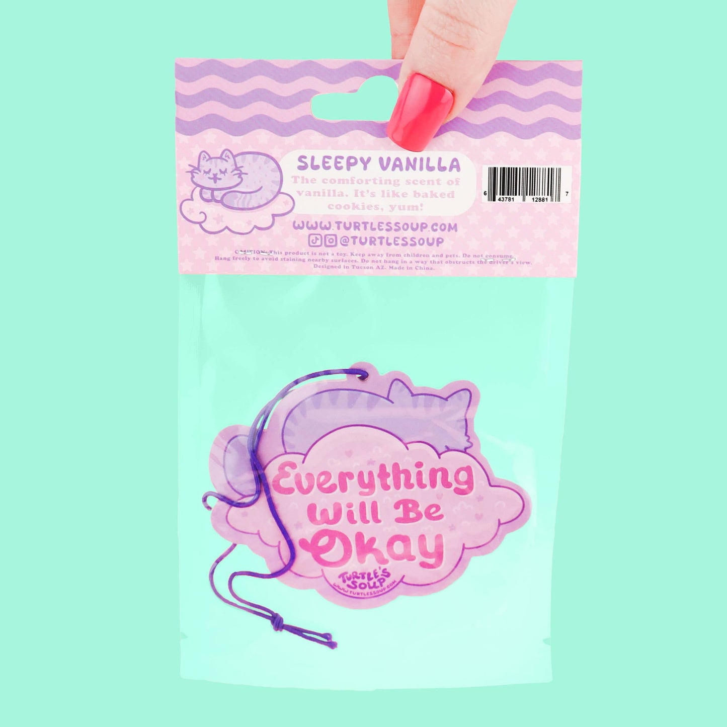 Turtle's Soup - Take A Deep Breath Cute Kitten Cat Scented Car Air Freshener