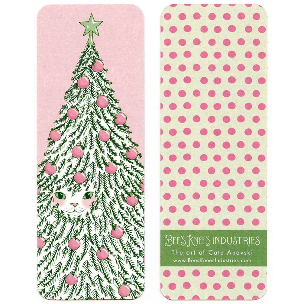 Bee's Knees Industries - Cat in a Tree Holiday Bookmark