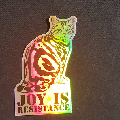 Joy Is Resistance 4" Holographic vinyl sticker