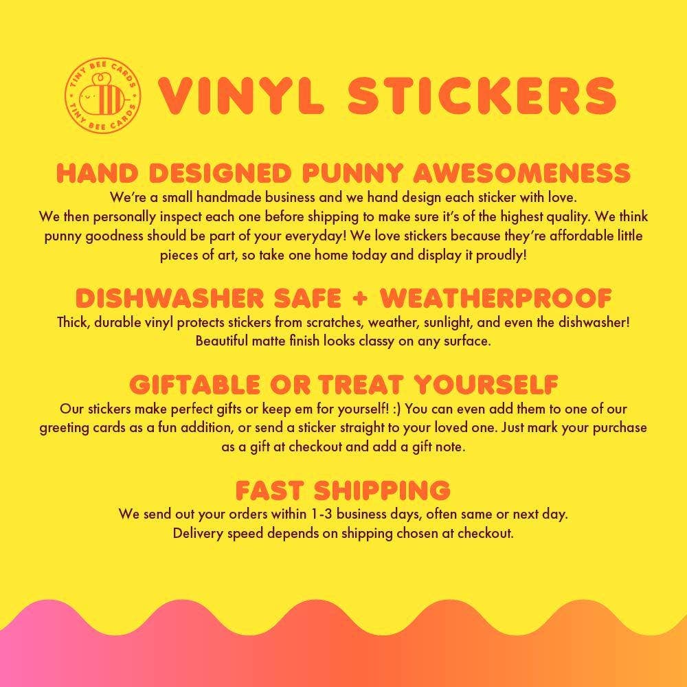 Not Demure or Mindful Cat Vinyl Sticker
