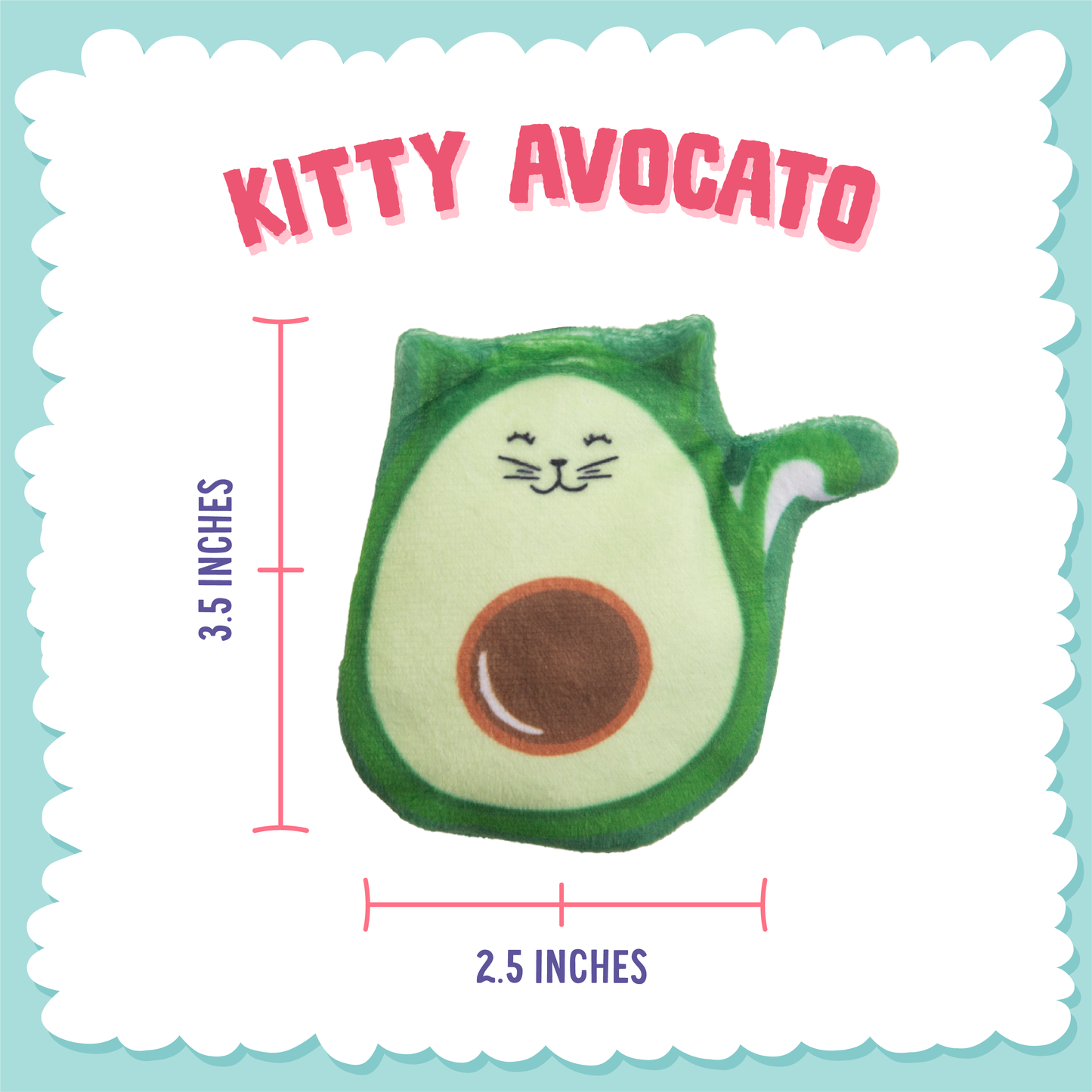 SnugArooz Kitty Avocato Cat Toy 3.5"