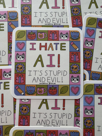 I Hate AI Sticker