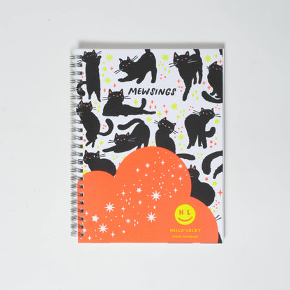 Egg Press Manufacturing - Mewsings Cat Blank Letterpress Notebook by Hello!Lucky