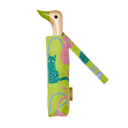 Arty Cat Duck Umbrellas (Fuchsia/Lime/Ice)