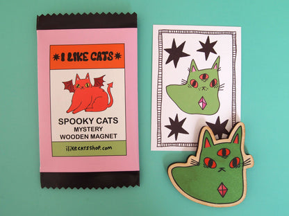Halloween Wooden Fridge Magnet Blind Bag Mystery Bag