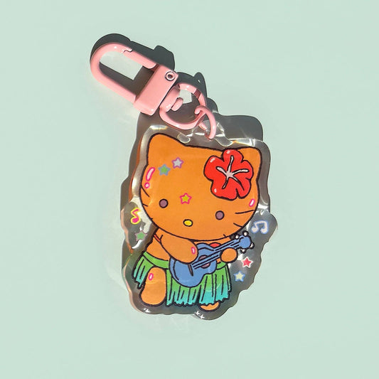 Aloha Kitty Keychain