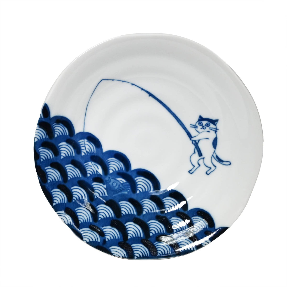 Shichita Japanese Ceramic Cat Plates