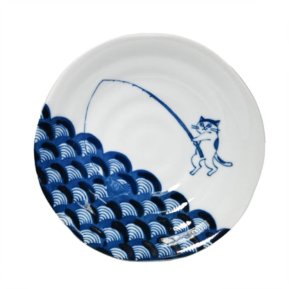 Shichita Japanese Ceramic Cat Plates