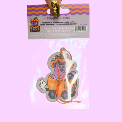 Bat In Their Pumpkin Ride Halloween Car Air Freshener