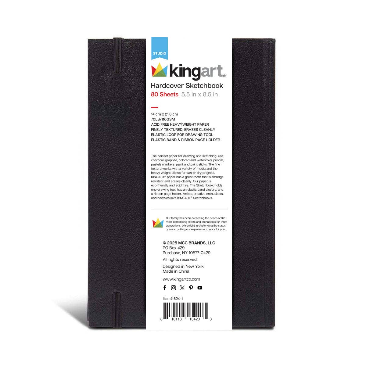 Hardcover Sketchbook - 5.5” x 8.5” 80 sheets
