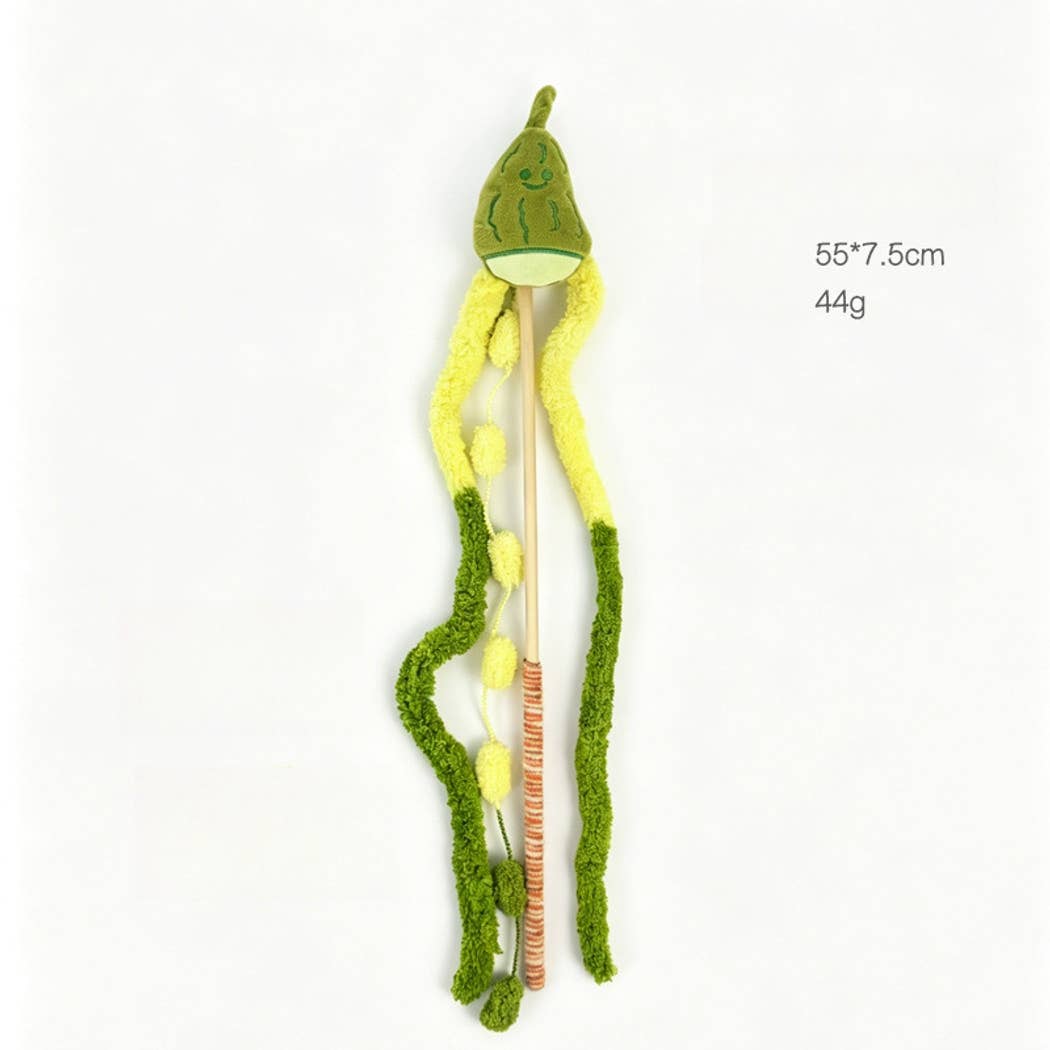 Playful Vegetable Theme Cat Wand Toy