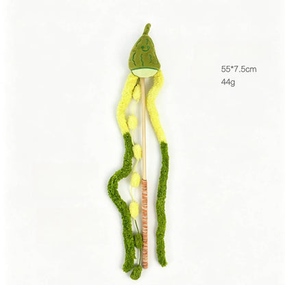 Playful Vegetable Theme Cat Wand Toy